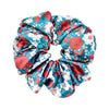 GREEN CHRISTMAS FLORAL - Mulberry Silk Scrunchie - Beyond Scrunchies