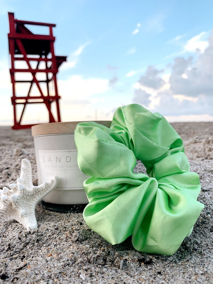 KEY LIME - Mulberry Silk Scrunchie - Beyond Scrunchies