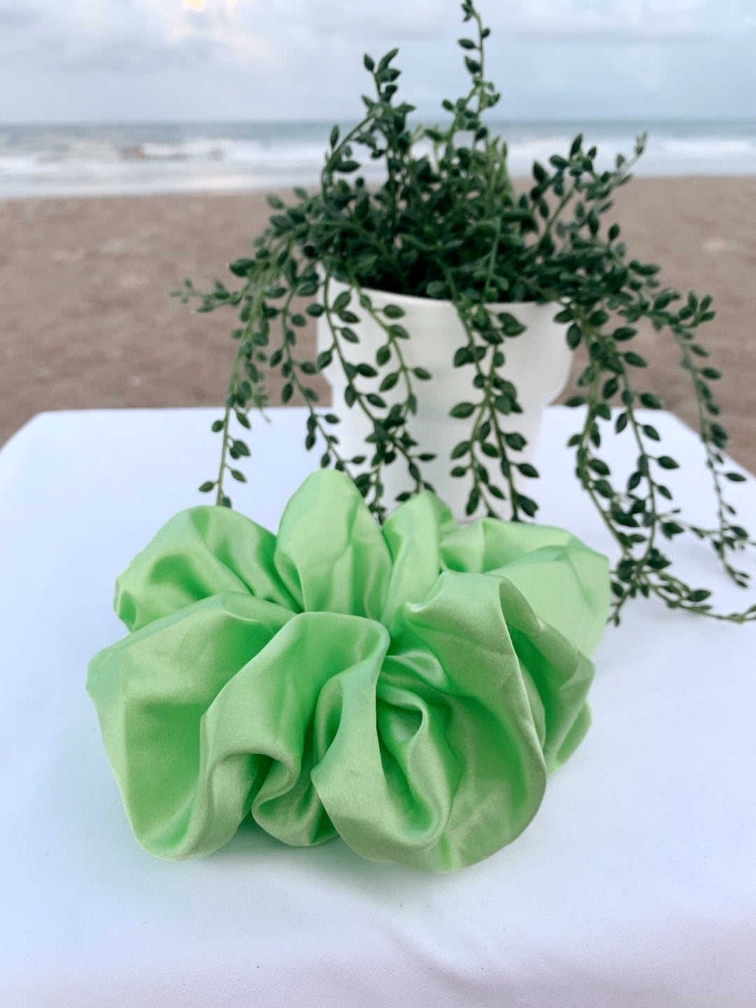 KEY LIME - Mulberry Silk Scrunchie - Beyond Scrunchies