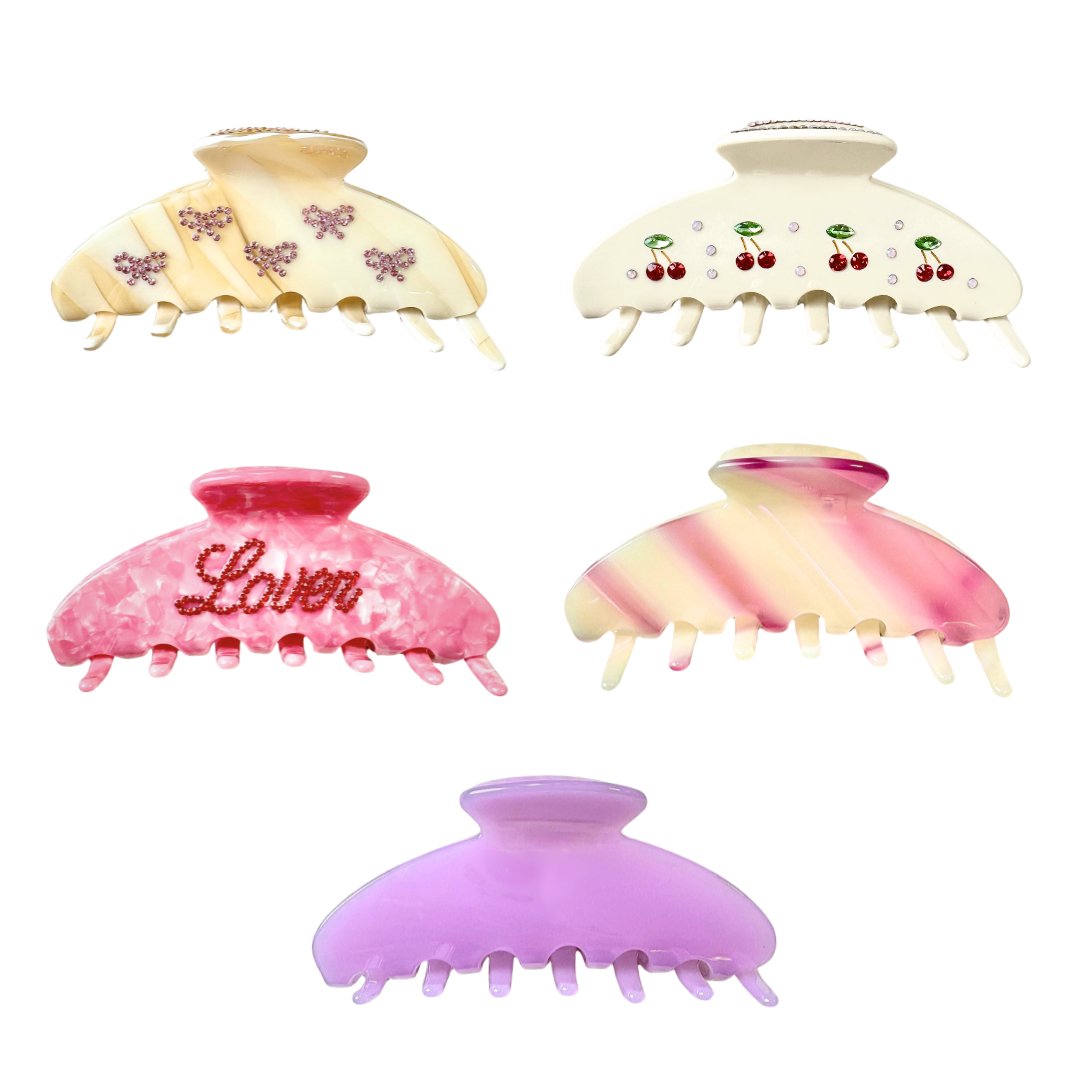 LOVE COLLECTION CLAW CLIP BUNDLE - 5 ITEMS - Beyond Scrunchies