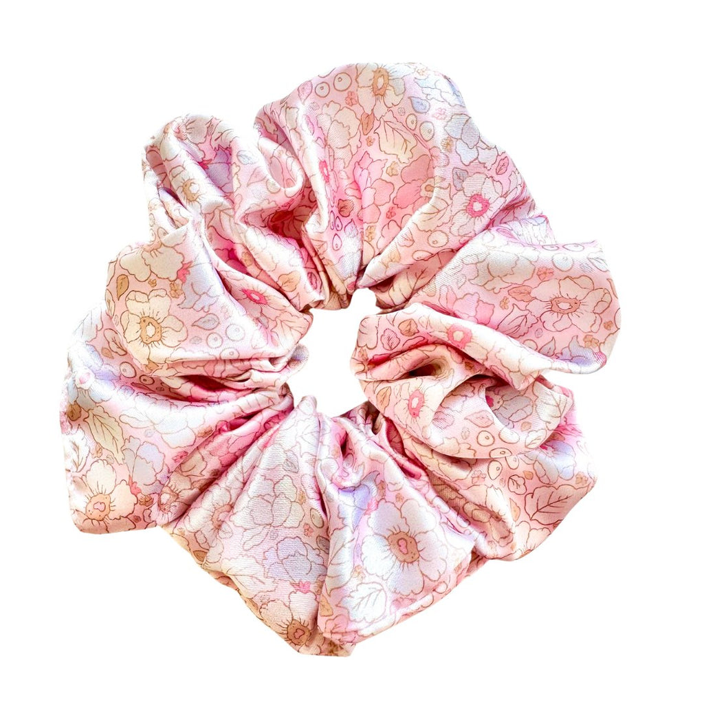 LOVE FLORAL - Mulberry Silk Scrunchie - Beyond Scrunchies