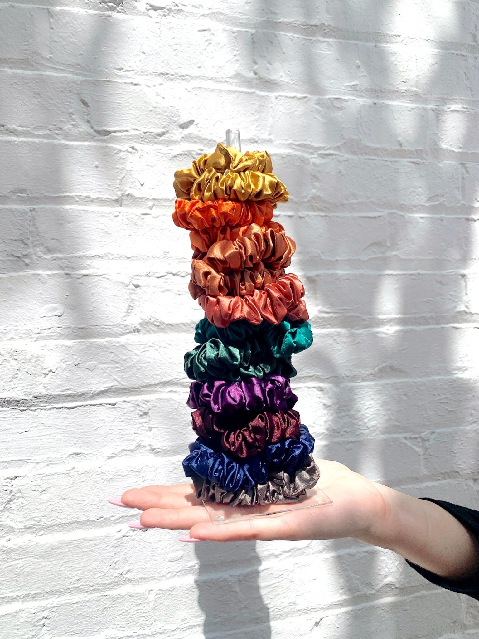 MAROON - Silk Skinny Scrunchie - Beyond Scrunchies