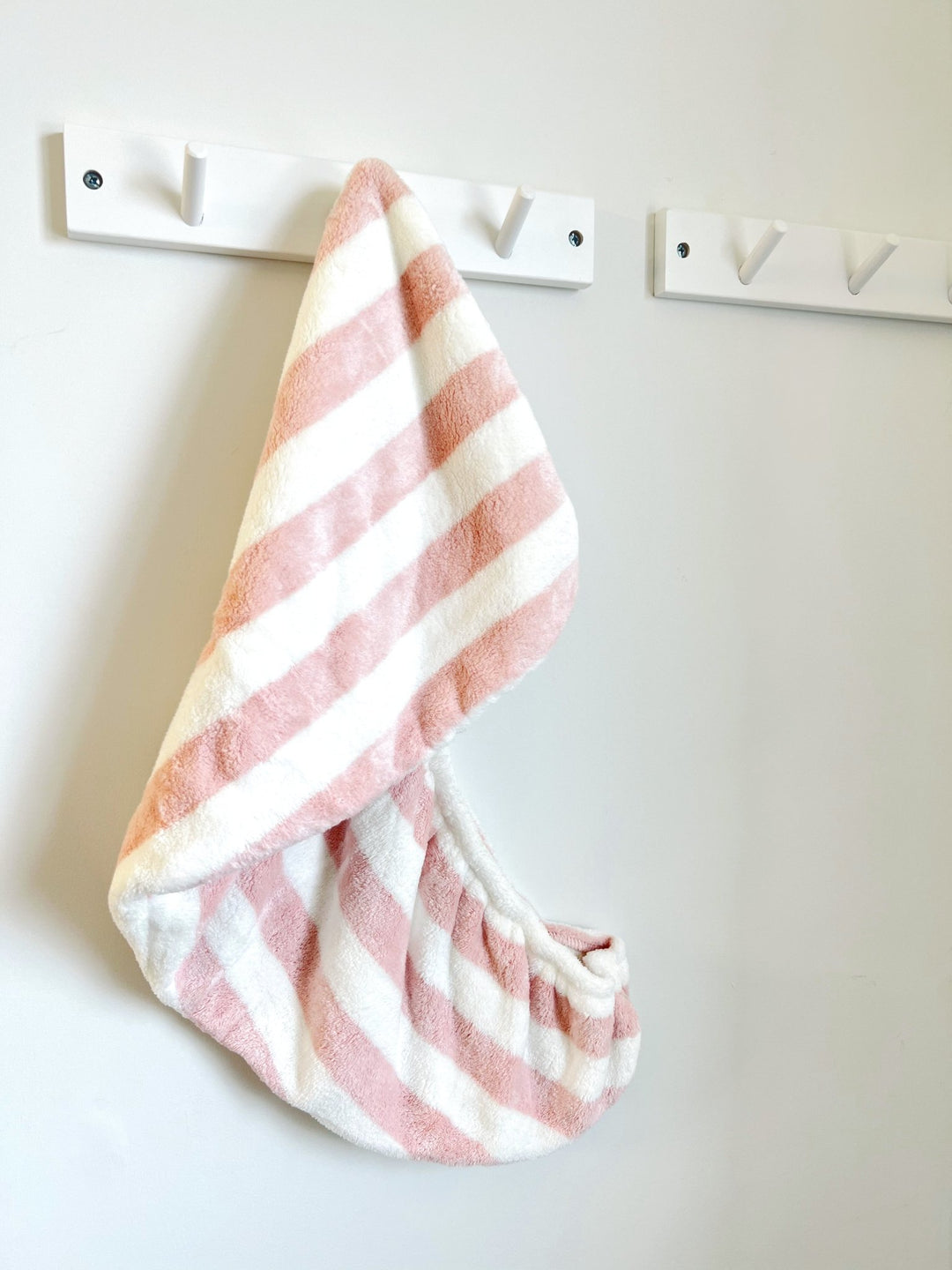 PINK & WHITE - Microfiber Towel Wrap - Beyond Scrunchies