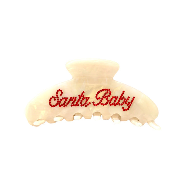 ROUNDED CLAW CLIP - SANTA BABY - Beyond Scrunchies