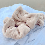 SET OF MICROFIBER TOWEL SCRUNCHIE & HEADBAND SET - Beige - Beyond Scrunchies