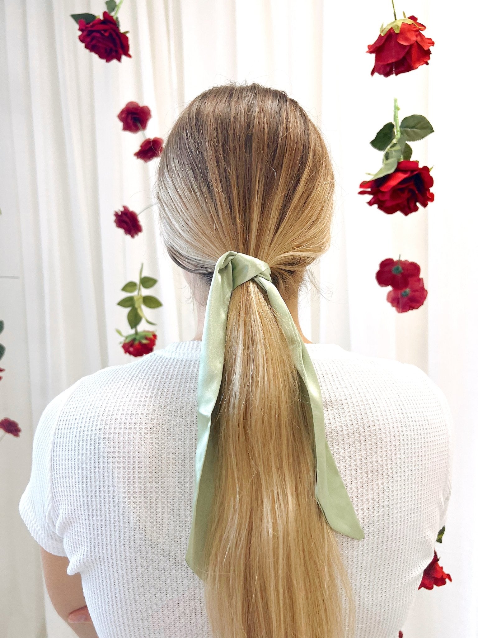 SILK SCARF - Sage - Beyond Scrunchies