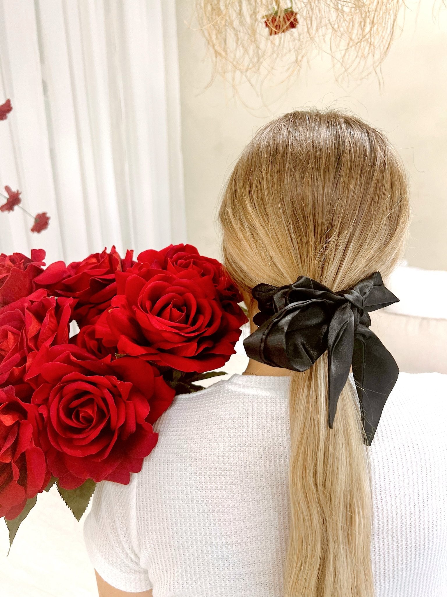 SILK SCARF & SCRUNCHIE BUNDLE - Onyx - Beyond Scrunchies