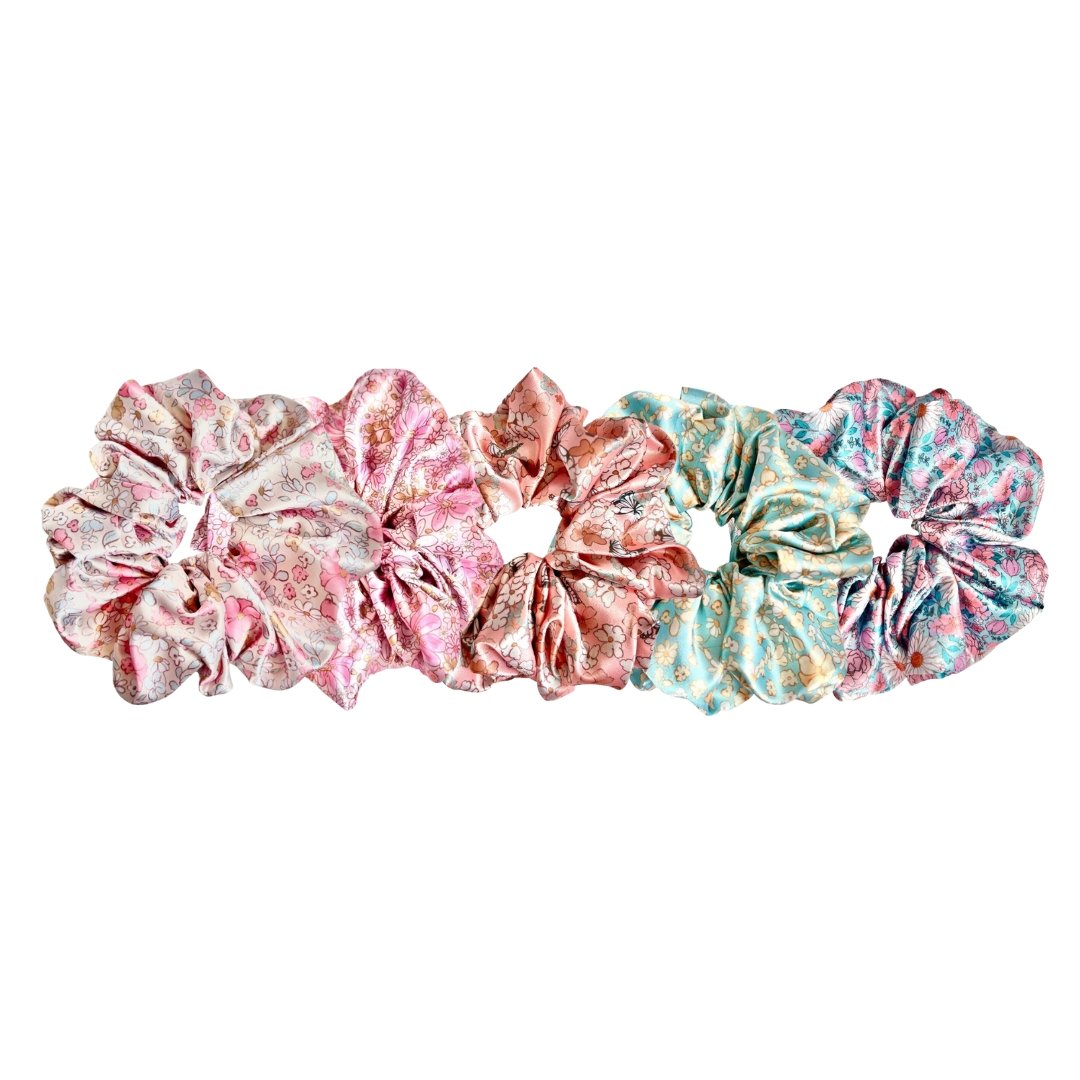 SPRING COLLECTION PRINTED SCRUNCHIES BUNDLE - 5 - Beyond Scrunchies