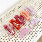 SQUARE CLAW CLIP - ROSE PETAL - Beyond Scrunchies