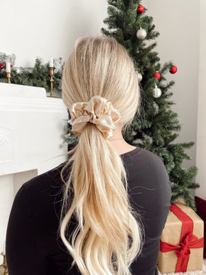 SUGAR COOKIE - Mulberry Silk Scrunchie - Beyond Scrunchies