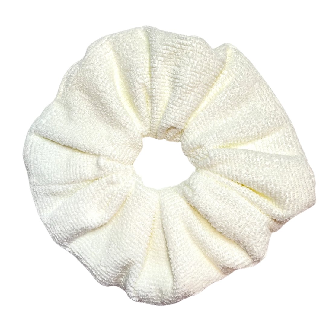WHITE - Micro-Fibre Towel Scrunchie - Beyond Scrunchies